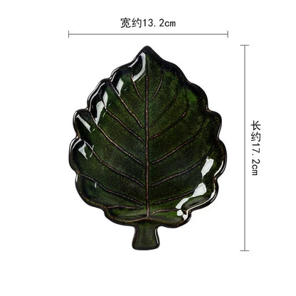 European Ceramic Cutlery Household Dishes Retro Kiln Glaze Porcelain Plate Handmade Ceramic Dinner Plates Kitchen Accessories