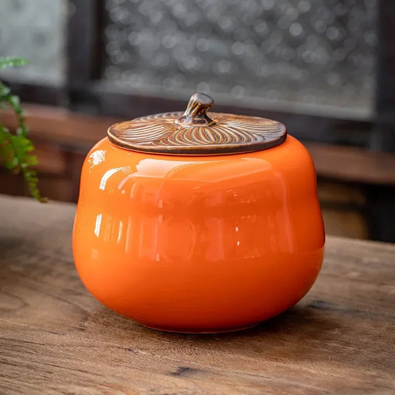 European Ceramic Tea Pot Ice Cracked Glaze Decor Seal Storage Jar with Lid Modern Living Room Desktop Candy Jars Home Decoration
