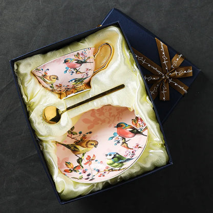 European Coffee Cup Set Bone Porcelain Cup Plate Household Ceramic Light Luxury Afternoon Tea Set Tea Cup High Beauty