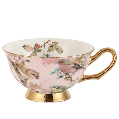 European Coffee Cup Set Bone Porcelain Cup Plate Household Ceramic Light Luxury Afternoon Tea Set Tea Cup High Beauty