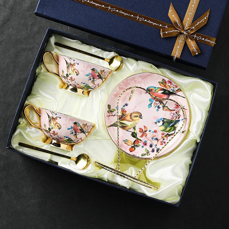 European Coffee Cup Set Bone Porcelain Cup Plate Household Ceramic Light Luxury Afternoon Tea Set Tea Cup High Beauty