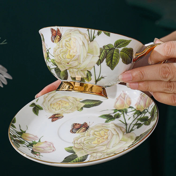 European High-end Exquisite Coffee Cup Ceramic Design Light Luxury British Afternoon Tea Set