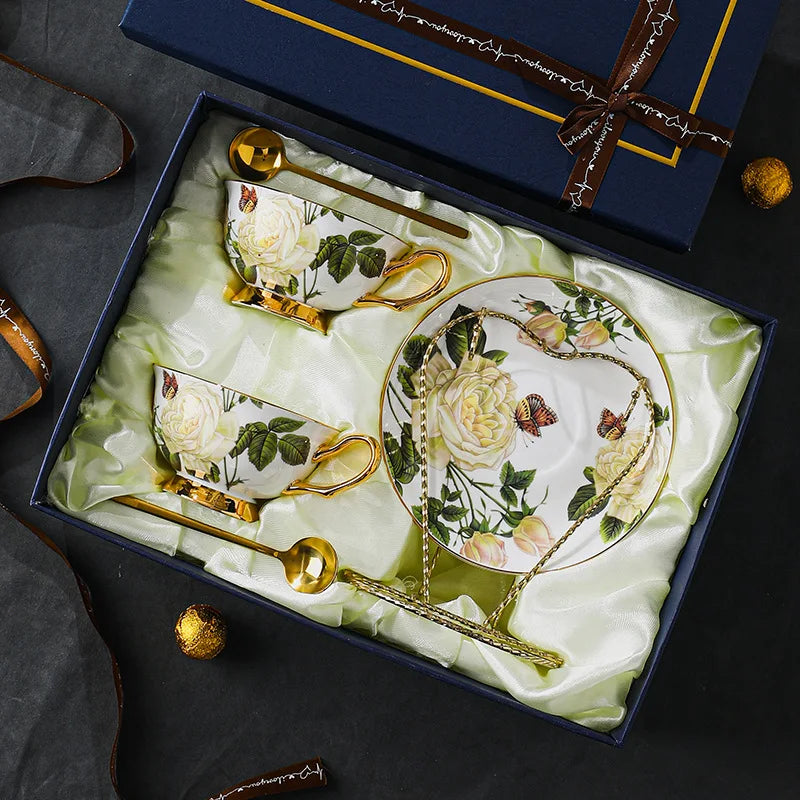 European High-end Exquisite Coffee Cup Ceramic Design Light Luxury British Afternoon Tea Set