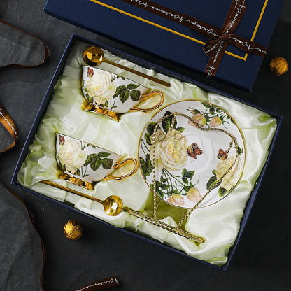 European High-end Exquisite Coffee Cup Ceramic Design Light Luxury British Afternoon Tea Set