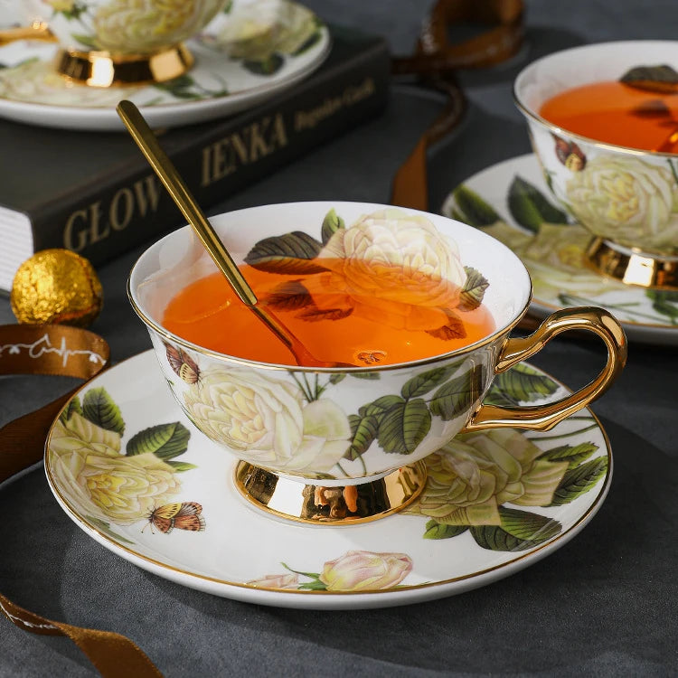 European High-end Exquisite Coffee Cup Ceramic Design Light Luxury British Afternoon Tea Set