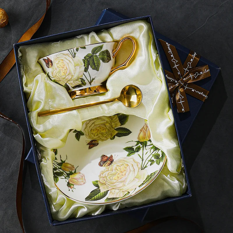 European High-end Exquisite Coffee Cup Ceramic Design Light Luxury British Afternoon Tea Set