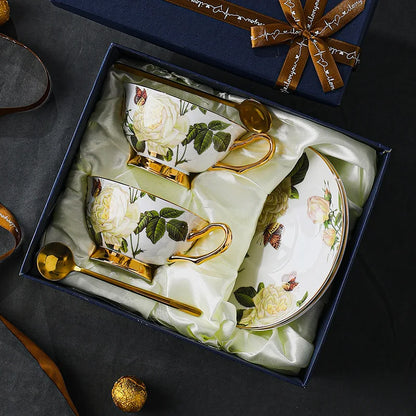 European High-end Exquisite Coffee Cup Ceramic Design Light Luxury British Afternoon Tea Set