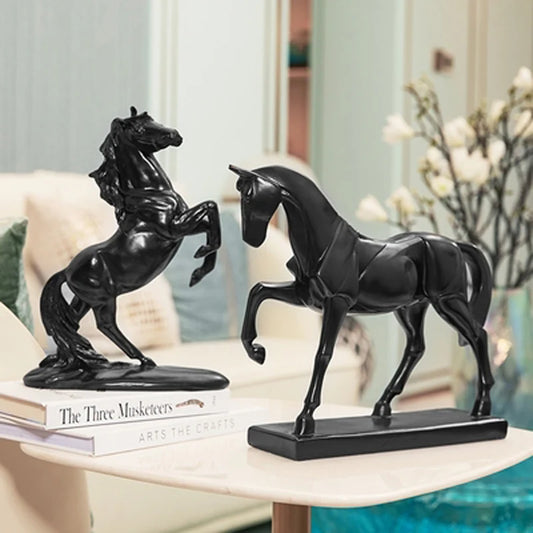 European Resin Horse Statue, Living Room Decoration, Office Ornament, Animal Figure, Home Accessories, Modern Art