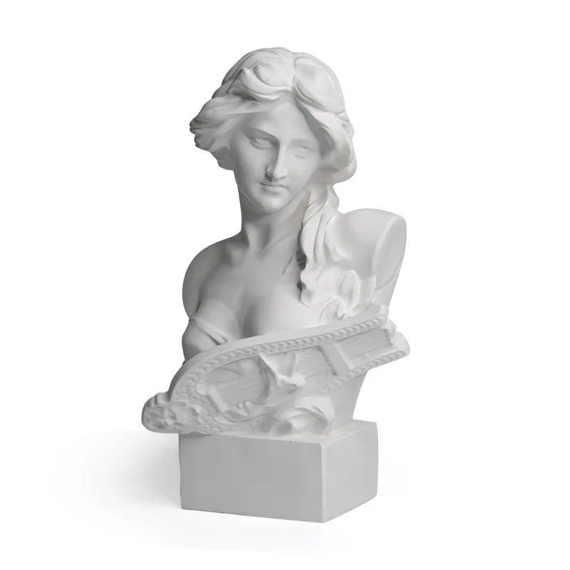 European Style Art Home Furnishings Qin Women's Imitation Plaster Figurines Resin Crafts Display Ornaments Home Decor