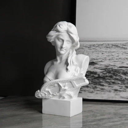 European Style Art Home Furnishings Qin Women's Imitation Plaster Figurines Resin Crafts Display Ornaments Home Decor