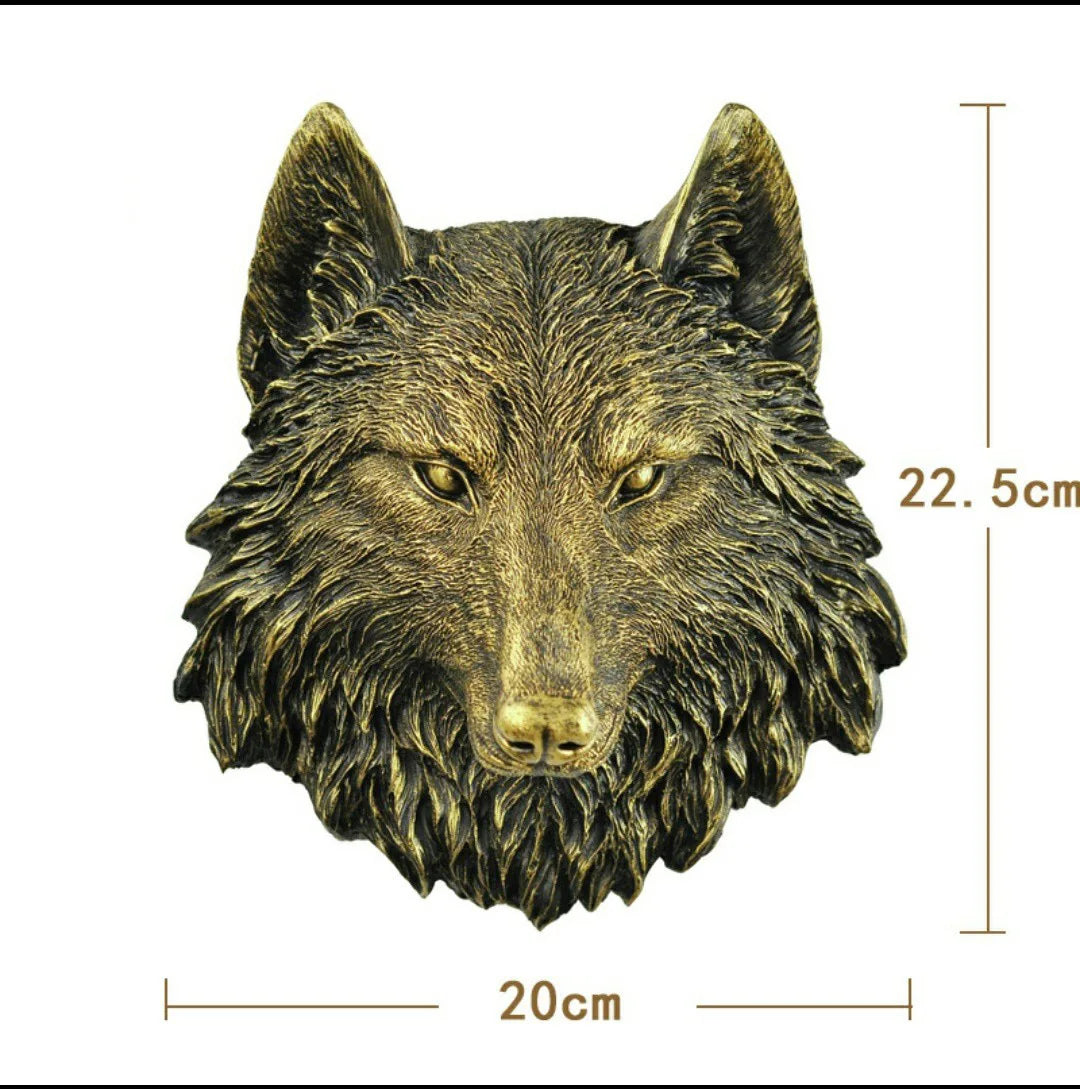 European-Style Simulated Three-Dimensional Animal Head Wall Hanging Decoration Resin Art Statue Home Wall Decoration Accessories
