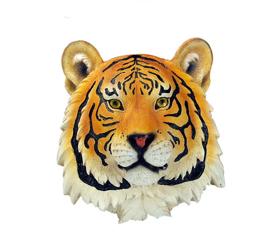 European-Style Simulated Three-Dimensional Animal Head Wall Hanging Decoration Resin Art Statue Home Wall Decoration Accessories