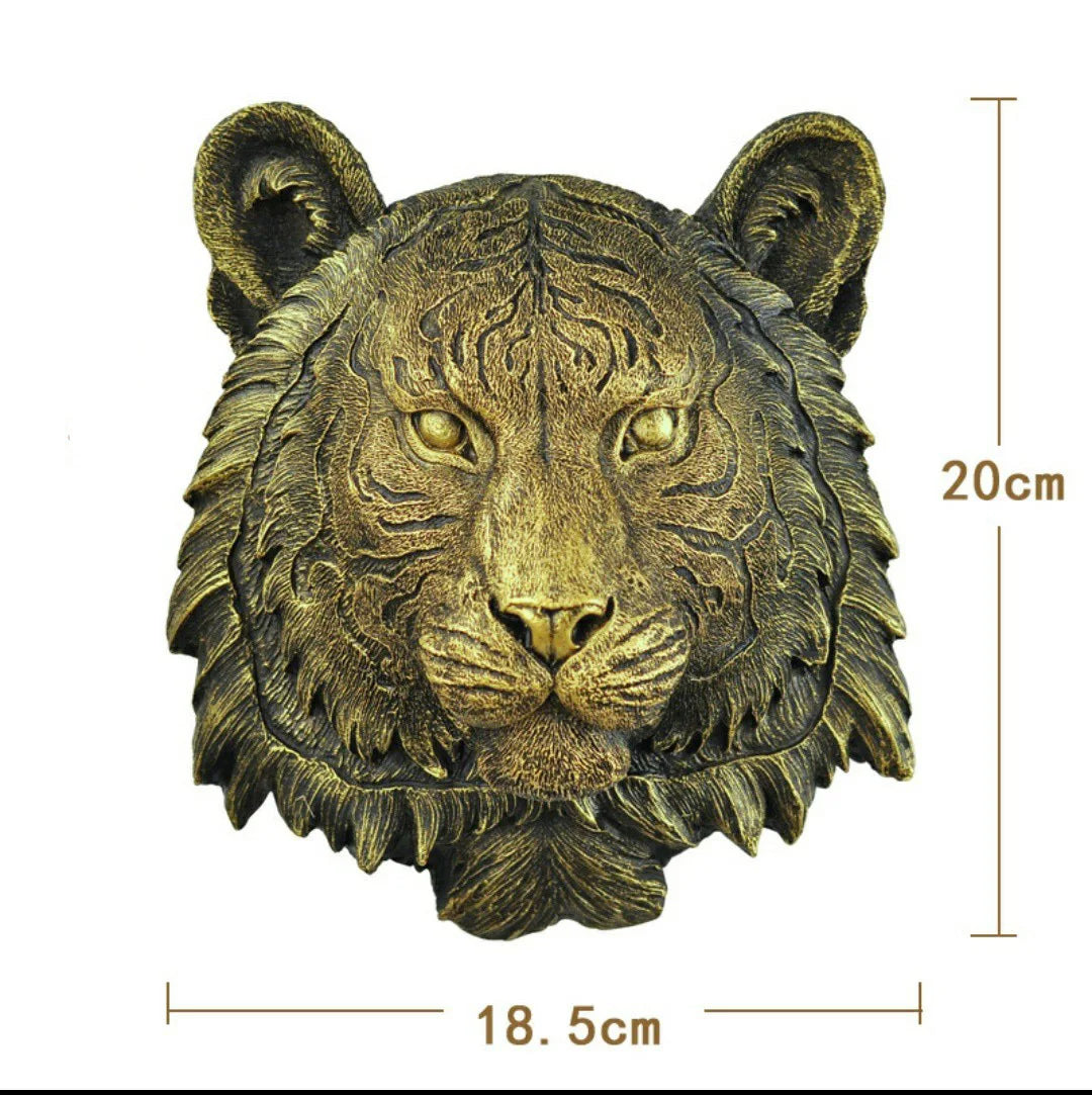 European-Style Simulated Three-Dimensional Animal Head Wall Hanging Decoration Resin Art Statue Home Wall Decoration Accessories