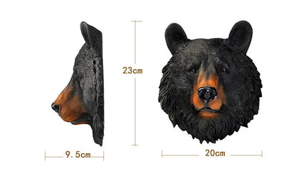European-Style Simulated Three-Dimensional Animal Head Wall Hanging Decoration Resin Art Statue Home Wall Decoration Accessories