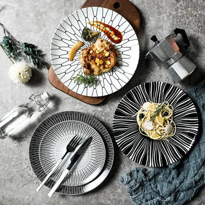European Tableware Simple and Creative Western Food Plate Pasta Plate Western Dessert Plate Personalized Restaurant Plate