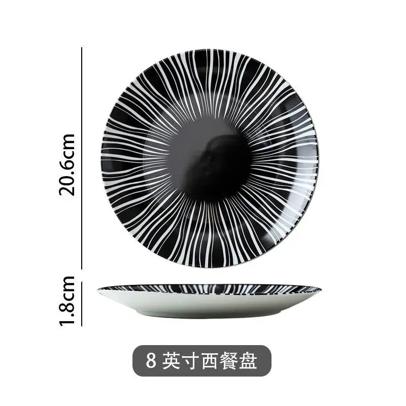 European Tableware Simple and Creative Western Food Plate Pasta Plate Western Dessert Plate Personalized Restaurant Plate