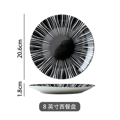 European Tableware Simple and Creative Western Food Plate Pasta Plate Western Dessert Plate Personalized Restaurant Plate