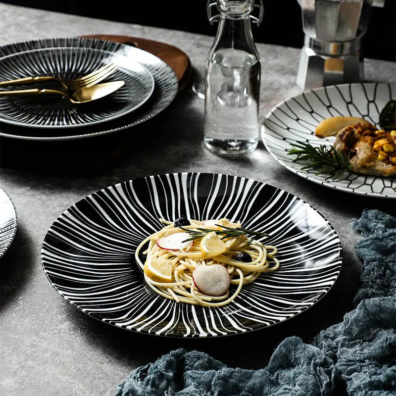 European Tableware Simple and Creative Western Food Plate Pasta Plate Western Dessert Plate Personalized Restaurant Plate