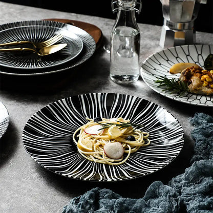 European Tableware Simple and Creative Western Food Plate Pasta Plate Western Dessert Plate Personalized Restaurant Plate