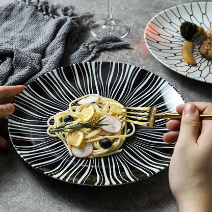 European Tableware Simple and Creative Western Food Plate Pasta Plate Western Dessert Plate Personalized Restaurant Plate