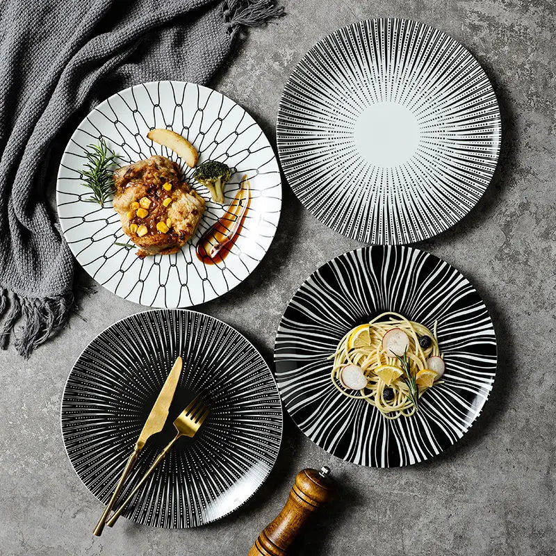 European Tableware Simple and Creative Western Food Plate Pasta Plate Western Dessert Plate Personalized Restaurant Plate