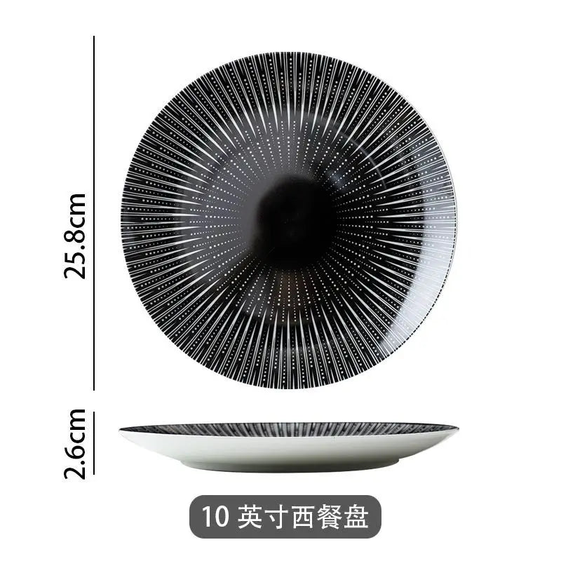 European Tableware Simple and Creative Western Food Plate Pasta Plate Western Dessert Plate Personalized Restaurant Plate