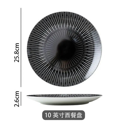 European Tableware Simple and Creative Western Food Plate Pasta Plate Western Dessert Plate Personalized Restaurant Plate