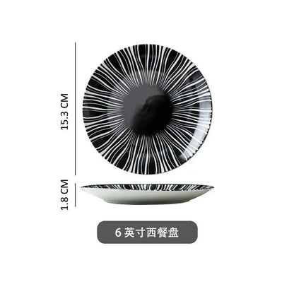 European Tableware Simple and Creative Western Food Plate Pasta Plate Western Dessert Plate Personalized Restaurant Plate