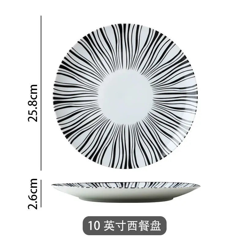 European Tableware Simple and Creative Western Food Plate Pasta Plate Western Dessert Plate Personalized Restaurant Plate