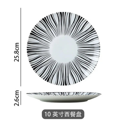 European Tableware Simple and Creative Western Food Plate Pasta Plate Western Dessert Plate Personalized Restaurant Plate