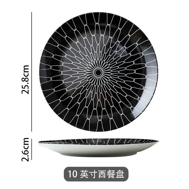 European Tableware Simple and Creative Western Food Plate Pasta Plate Western Dessert Plate Personalized Restaurant Plate