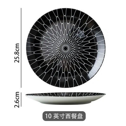 European Tableware Simple and Creative Western Food Plate Pasta Plate Western Dessert Plate Personalized Restaurant Plate