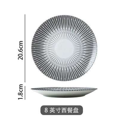 European Tableware Simple and Creative Western Food Plate Pasta Plate Western Dessert Plate Personalized Restaurant Plate