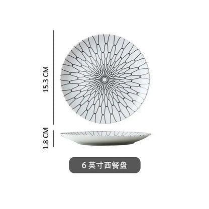 European Tableware Simple and Creative Western Food Plate Pasta Plate Western Dessert Plate Personalized Restaurant Plate