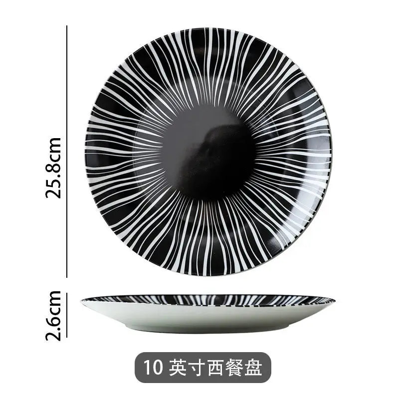 European Tableware Simple and Creative Western Food Plate Pasta Plate Western Dessert Plate Personalized Restaurant Plate