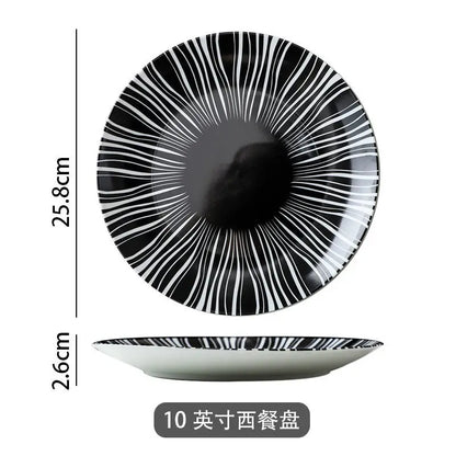 European Tableware Simple and Creative Western Food Plate Pasta Plate Western Dessert Plate Personalized Restaurant Plate