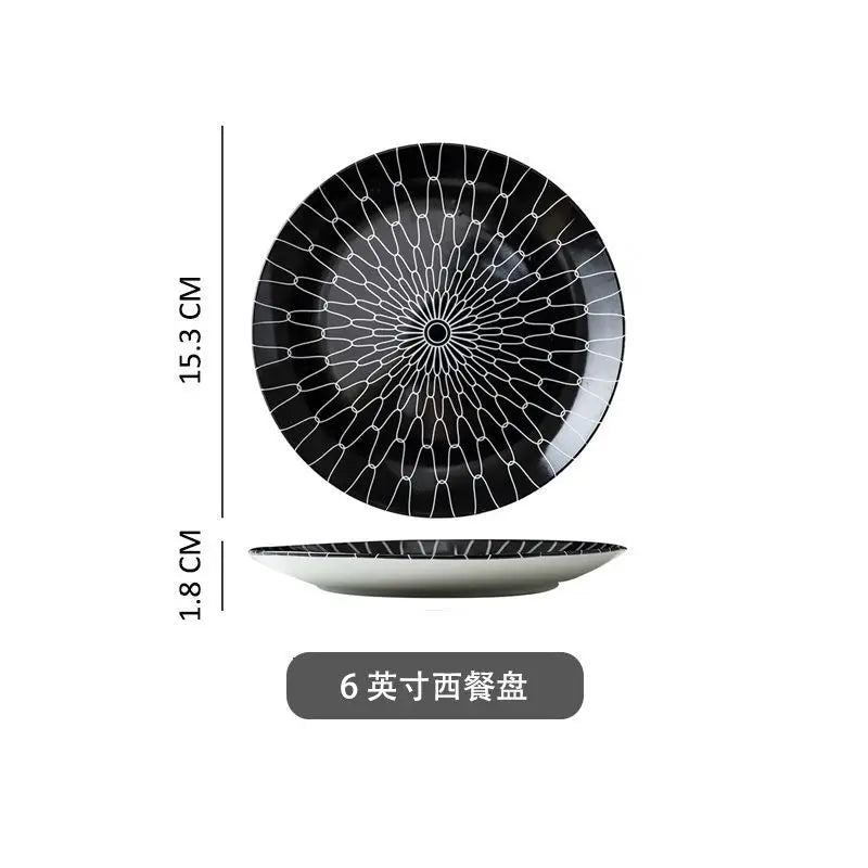 European Tableware Simple and Creative Western Food Plate Pasta Plate Western Dessert Plate Personalized Restaurant Plate