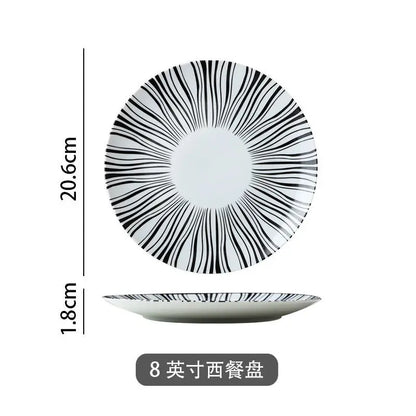European Tableware Simple and Creative Western Food Plate Pasta Plate Western Dessert Plate Personalized Restaurant Plate