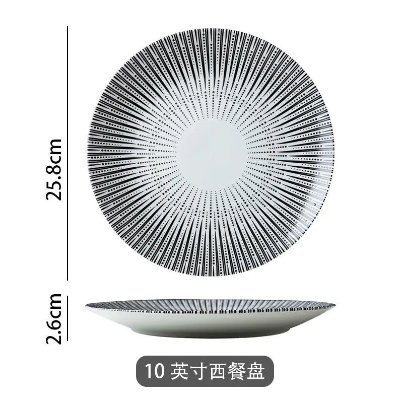 European Tableware Simple and Creative Western Food Plate Pasta Plate Western Dessert Plate Personalized Restaurant Plate