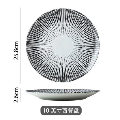 European Tableware Simple and Creative Western Food Plate Pasta Plate Western Dessert Plate Personalized Restaurant Plate