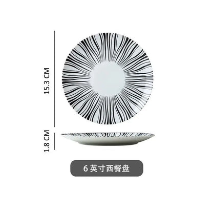 European Tableware Simple and Creative Western Food Plate Pasta Plate Western Dessert Plate Personalized Restaurant Plate