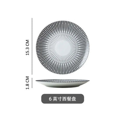 European Tableware Simple and Creative Western Food Plate Pasta Plate Western Dessert Plate Personalized Restaurant Plate