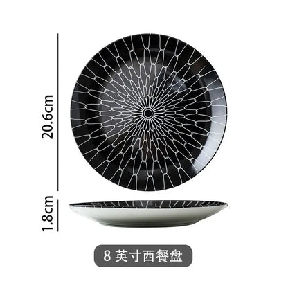 European Tableware Simple and Creative Western Food Plate Pasta Plate Western Dessert Plate Personalized Restaurant Plate