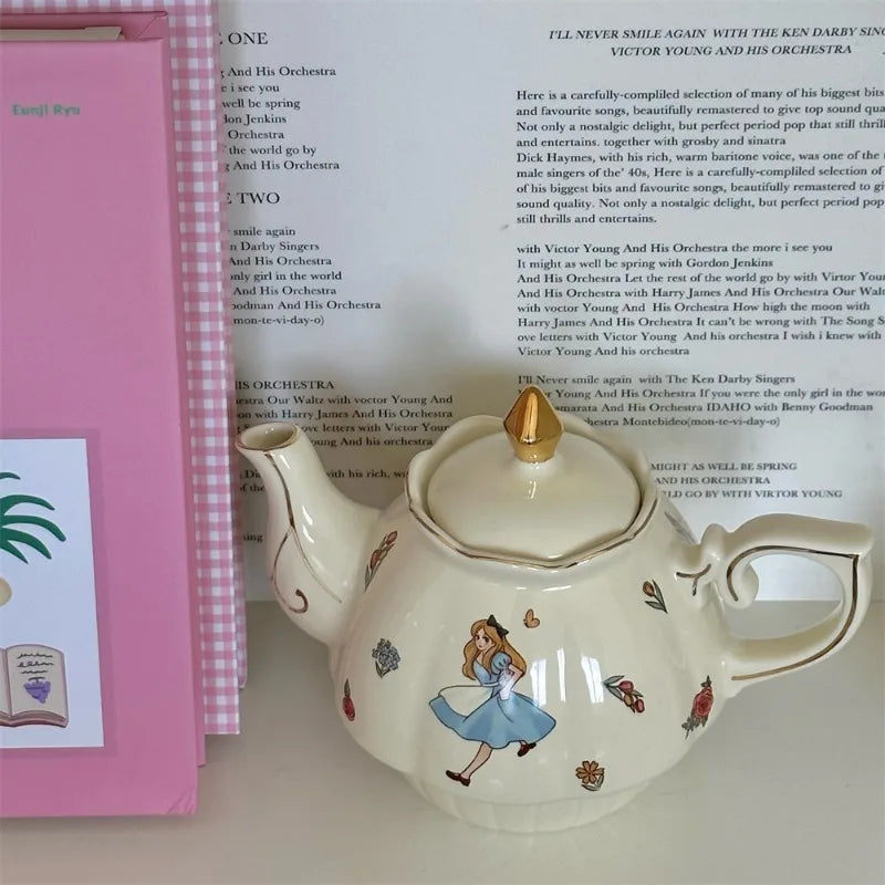 European Vintage Coffee Cup Saucer Set Ceramic English Teapot French Restaurant Tea Set Creative Home Afternoon Tea Cup Milk Cup