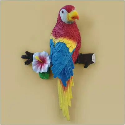 European bucolic three-dimensional parrot wall decoration wall decoration resin crafts creative metope adornment household wall