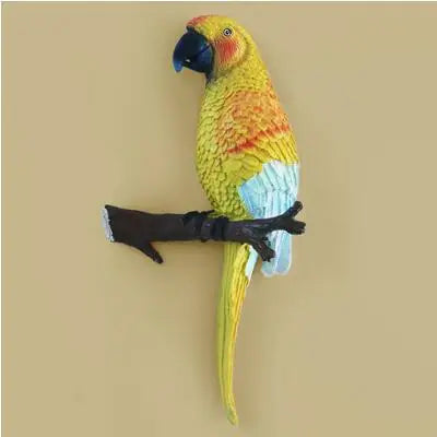 European bucolic three-dimensional parrot wall decoration wall decoration resin crafts creative metope adornment household wall