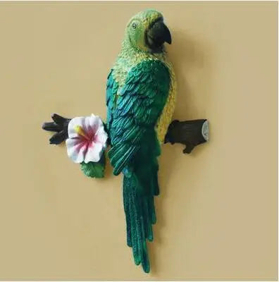 European bucolic three-dimensional parrot wall decoration wall decoration resin crafts creative metope adornment household wall