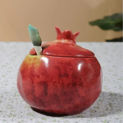 European hand painted pomegranate ceramic coffee pot Coffee cup set home afternoon tea teapot tea cup set sugar jar