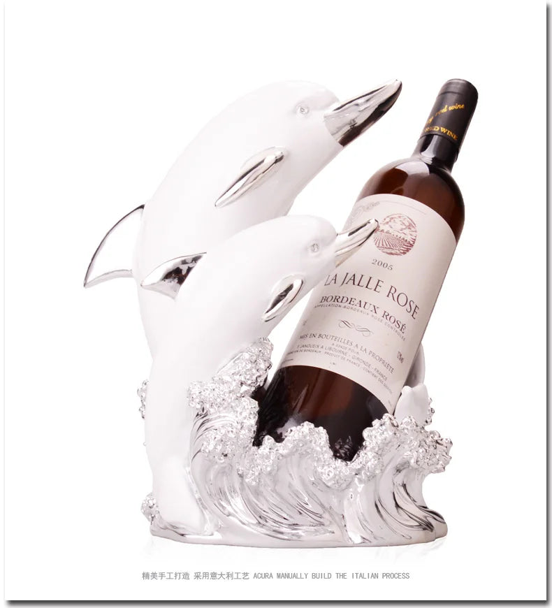 European modern wine rack furnishing articles ornaments present household items dolphins wine rack barware