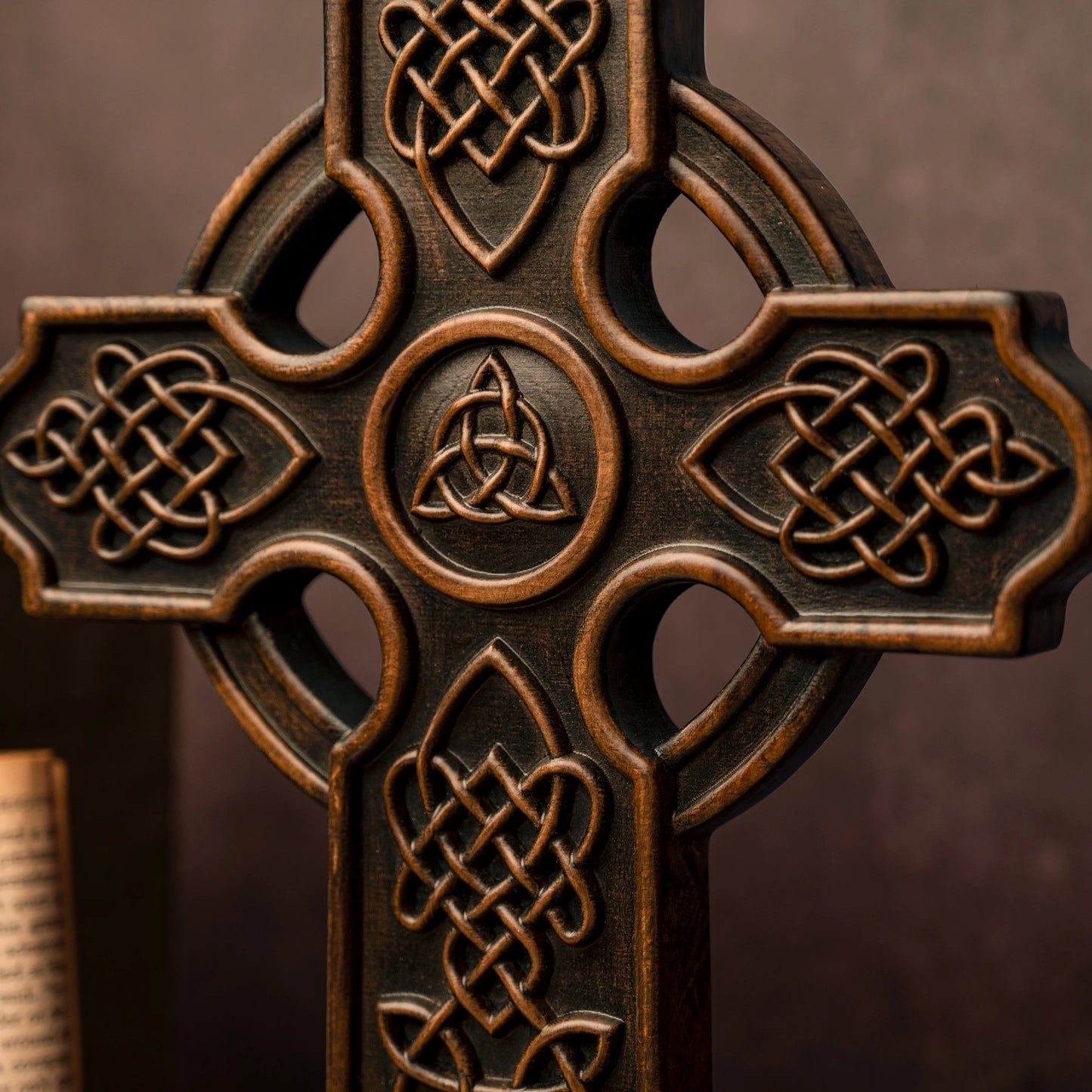 European retro Celtic cross wall hanging wall decoration wood carving crafts religious church home decoration wood carving gift